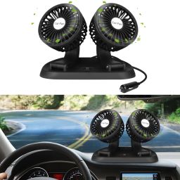 360° Adjustable Dual Head Cooling Air Car Fan Dashboard Cooler Fan Portable_04 Car Interior Fan-image-65