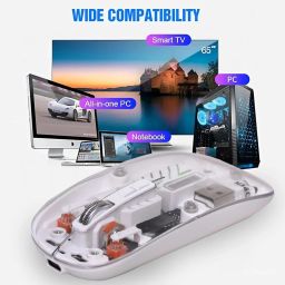 ROQ Type-C Adapter & USB Receiver with 2.4G Slim Rechargeable Wireless Ergonomic Optical Mouse image 4