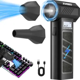 Verilux Ultra Strong Handheld Jet Blower Air Duster Rechargeable USB Fan LED Light Mini Turbo Jet Handheld Blower Air Duster LED USB Portable Rechargeable Fan-26