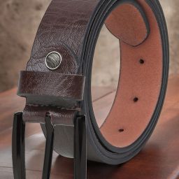 Men Formal Brown Texas Leatherite Belt-image-13