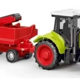 Inertia Friction Powered Farm Tractor with Harvester Trolley & Moveable Parts-image-15