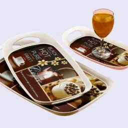 Multi-Purpose Printed Plastic Serving Trays Tray Serving Set-image-65