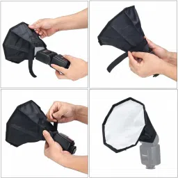 ALFASIYA 8-inch Universal Collapsible Octagon Studio Softbox Flash Diffuser for Cameras FLASH Diffuser image 4