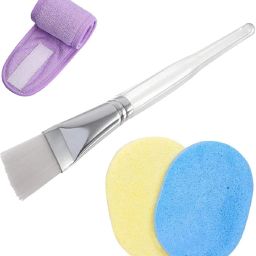 Plastic Face Pack Brush Non-Slip Spa Headband with Face Cleaning Sponge Head Band-17