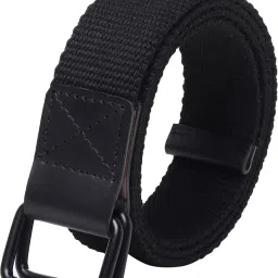 Men Black Canvas Belt-image-53