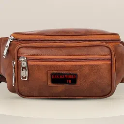 LUGGAGE WORLD Leather Waist Pack Bags Travel bag for Money |Mobile|Card|Belt| Documents|Kit Books Dairy Messenger Cross body Kamar pouch| Small Accessories Luggage for men Women boys and girls stylish PU Waist Fom Bag with Belt Waist pack Kamar pouch Travel-image-18