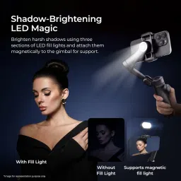 DIGITEK DSG-010PRO with Face & Object Tracking Motion with Gesture Control Action Camera 3 Axis Gimbal for Mobile image 3