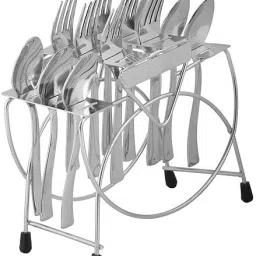 Stainless Steel Cutlery Stand for Dining Table/Spoon Stand/Holder Stainless Steel Cutlery Set-44