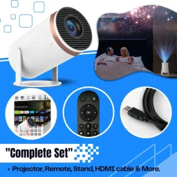 FitPro HY300 Portable HD Projector with Android 11, WiFi 6, Bluetooth 5.0 (4500 lm / 2 Speaker / Wireless / Remote Controller) Portable Projector image 5