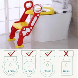 lafillette Kids Potty Training Seat with Step Ladder and Soft Toilet Seat, Sturdy Comfortable Built in Non-Slip Steps Soft Pad Potty Seat image 3