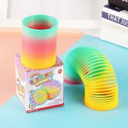Colorful Magic Rainbow Glossy Spring Coil | Original Rainbow Spring Fun Activity Magic Spring | Expandable Slinky Toy Gag Toy-image-17