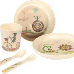 Baby Feeding Utensil Set with Plate- Melamine-1