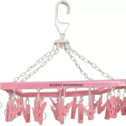 Plastic Ceiling Cloth Dryer Stand 24 Clothes Clip Laundry Clothesline Hanging Plastic Cloth Clips-image-65