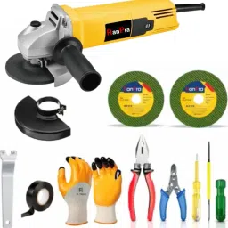 HEAVY DUTY 4" ANGLE GRINDER WITH 2PCS CUTTING WHEEL & 6 DIFFERENT HAND TOOL Angle Grinder-image-58