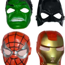 All New Spiderman,Hulk,Batman & Iron man, Mask for Kids & Adults (Pack of 4) Party Mask-image-45