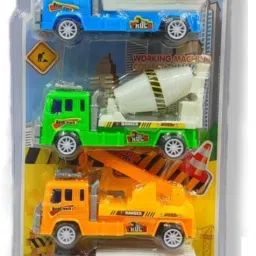 4 Pcs JCB Working Machine Truck Set Friction Powered For Kids Boys Girls-11