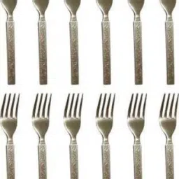 Stainless Steel Dinner Fork Set Silver (Pack of 12 Pcs) Stainless Steel Dinner Fork, Fruit Fork, Salad Fork Set-7