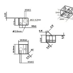 3DInnovations 3D Printer Heating Block/Heat Block for V5 J-Head hotend (Quantity: 1 pc) image 5