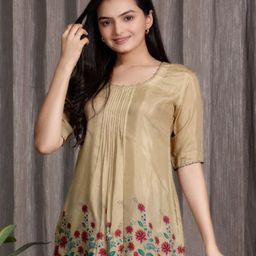 SUKRUTI DESIGN Women Printed Round Neck Short Sleeves Tunic-image-13