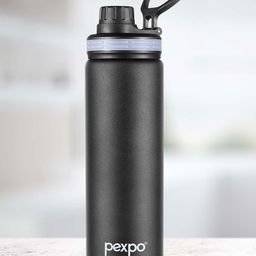 Pexpo Black & Grey Brand Logo Stainless Steel Single Wall Vacuum Water Bottle- 900 ML-image-40