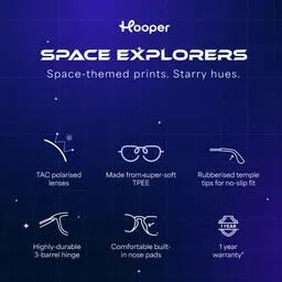 Hooper by Lenskart Kids Wayfarer Sunglasses with Polarised and UV Protected Lens image 4