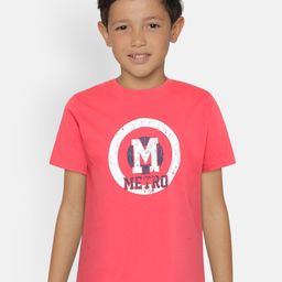 METRO KIDS COMPANY Boys Red Organic Cotton Printed Round Neck T-shirt-image-71