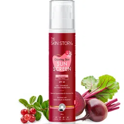 THE SKIN STORY Glowing Skin Sunscreen SPF 30 UVA & UVB Protection PA++ With Beetroot-40g-2