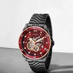 French Connection Men Skeleton Dial & Analogue Automatic Watch FCA19MBM-Maroon-25