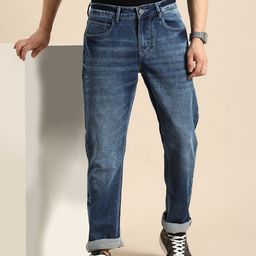 Being Human Men Mid-Rise Slim Straight Fit Heavy Fade Stretchable Jeans-image-6