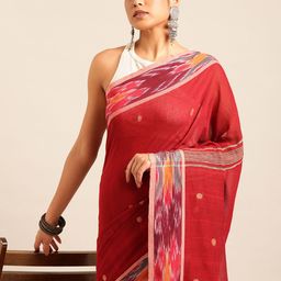 Taavi Woven Design Pure Cotton Handloom Jamdani Saree-image-48