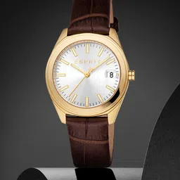 ESPRIT Women Coast Silver Dial & Leather Straps Analogue Watch ES1L346L0025-34