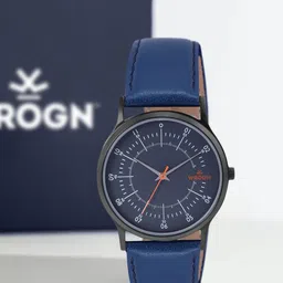 WROGN Men Blue Dial & Leather Straps Trend Savy Analogue Watch WRG00042H-4