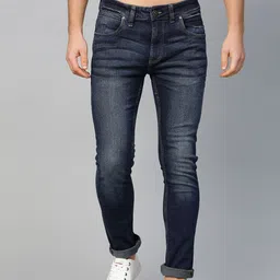 Roadster Men Navy Blue Skinny Fit Mid-Rise Clean Look Stretchable Jeans-image-80
