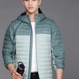 Columbia Men Colourblocked Insulator Outdoor Silver Falls Hooded Puffer Jacket-image-47