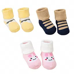 SYGA Pack of 3 Kids Patterned Above Ankle Organic Cotton Socks-picture-27