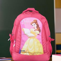 Kuber Industries Disney Princess Live Dream 3 zipper Kids School bookbag girls Pink-picture-44