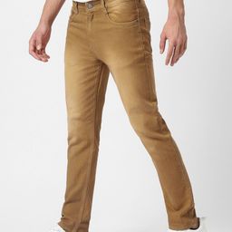 Urbano Fashion Men Khaki Slim Fit Mid-Rise Clean Look Stretchable Jeans-image-53