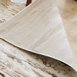 Home Centre Zephyr Chelsia Beige & Brown Abstract Printed Rectangular Woven Carpet image 5
