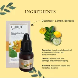 Richfeel Lemon and Cucumber Skin Lightening Lotion 10 ml Pack of 4 image 4