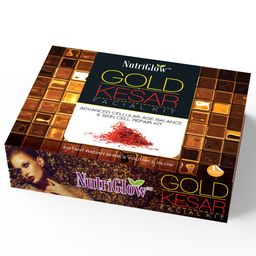 NutriGlow Sustainable 6-Pieces of Gold Kesar Facial Kit For Skin Care, Acne Remove 250g+10ml-54