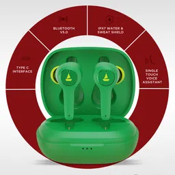 boAt Airdopes 451v2 M True Wireless Earbuds with 25H Playback Time & ENx Tech- Viper Green image 2