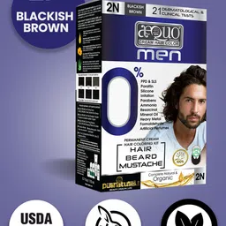 Aequo Organic Men Set of 2 Organic Hair Color Kit 170 ml Each - Soft Black 2N image 2