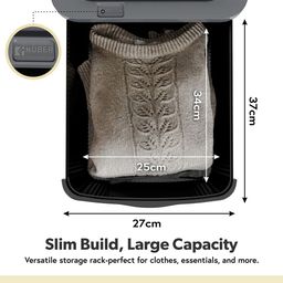 Kuber Industries Grey & Black 7 Layer Modular Cabinet Plastic Storage Drawer With Wheel image 2