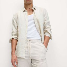 Marks & Spencer Men Linen Shorts-image-91