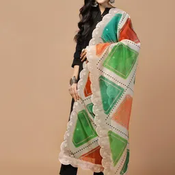 Kaizen TEXO FAB Printed Organza Dupatta image 5