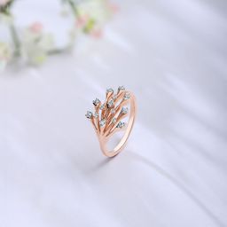 mia by tanishq Mia by TanishqGold and Diamond Crown Bloom Ring-picture-41