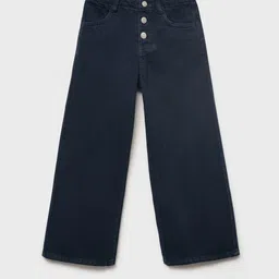Mango Kids Girls Straight Fit Mid-Rise Pure Cotton Jeans-picture-27
