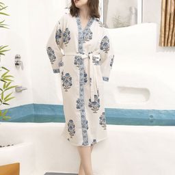 HotGown Printed Cotton Bath Robe-picture-54