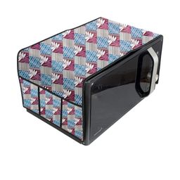 The Furnishing Tree Waterproof & Dustproof PVC Microwave Oven Top Cover with 6 Utility Pockets Surf-image-96
