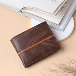 The Roadster Lifestyle Co Men Textured Leather Two-Fold Wallet-15